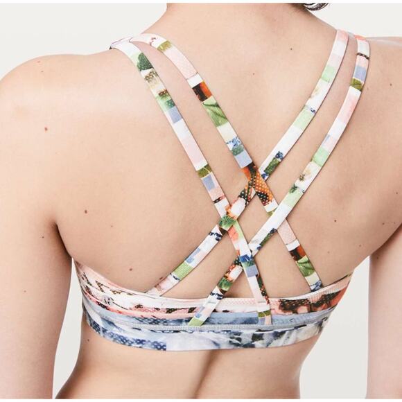 Lululemon Energy Bra Enlight Energy Bra Multi Sports Bra Womens Size 8 - Picture 1 of 4